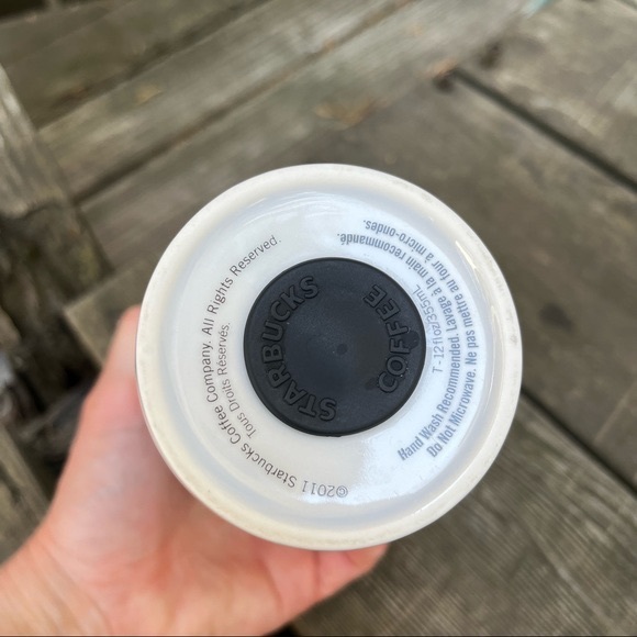 Starbucks 2011 Ceramic Travel Tumbler Mug With Lid 12 OZ - Picture 5 of 11